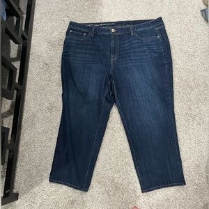 Talbots straight-leg high-waisted crop jeans. Never worn. 22 Woman Petites.